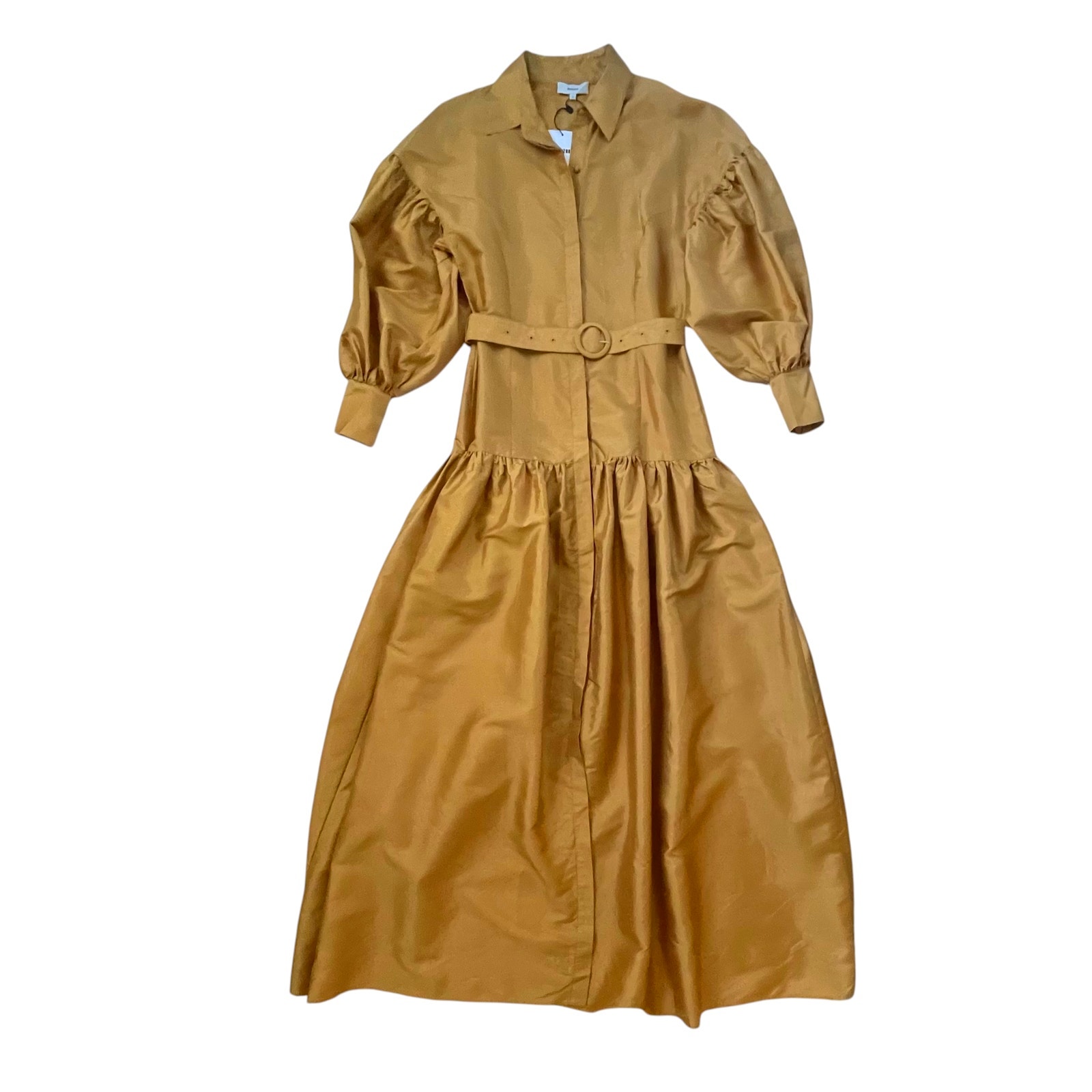 Nwt Auteur Studio Bella Maxi Dress - Gold - Marigold - 100% Silk - Size S — image 2 of 6